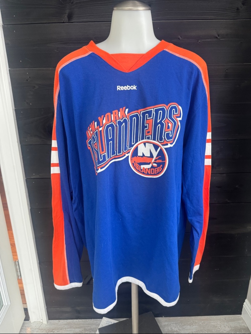 Reebok Blue & Orange New York‎ Islanders Hockey NEW Long Sleeve NHL Moulson 26